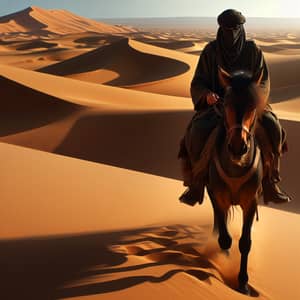 Masked Companion Riding in Pre-Islamic Desert