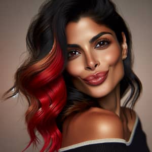 Hispanic Woman with Silky Shoulder-Length Hair | Playful and Flirtatious