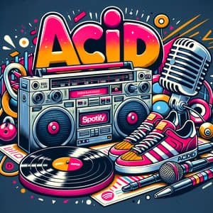 Old-School Hip-Hop Album Cover: 'ACID'