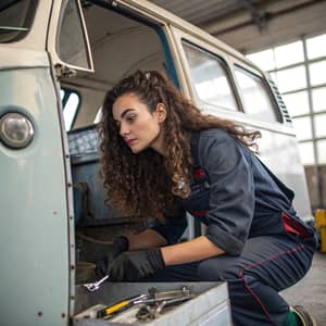 20-Year-Old Woman Customizing Her Van