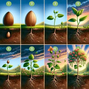 Stages of a Seed Growing into a Plant