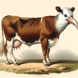 Unique Cow with Bird's Beak Adaptation