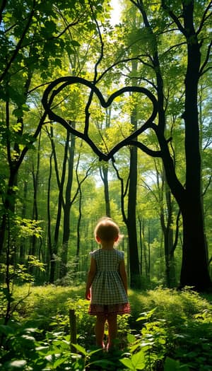 Enchanting Heart-Shaped Forest for Kids