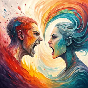 Emotional Communication in Vibrant Abstract Art