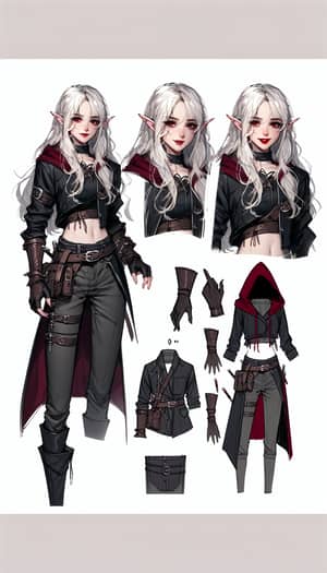 Mischievous Half-Elf Rogue Teen - Northern Asian Descent