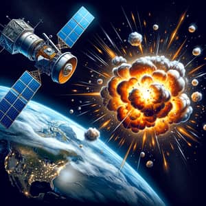 Satellite Nuclear Weapon Attack in Earth's Orbit - Visual Scenario