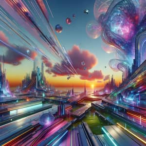 Futuristic Abstract Scenery | Digital Landscape Design