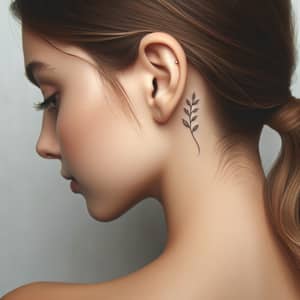 Elegant Small Tattoo Design for Women Behind Ear