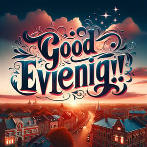 Beautiful 'Good Evening' Typography Art