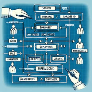 Entity Relationship Diagram (ERD) for Employee-Supervisor Connection