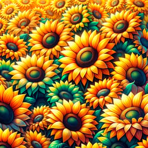 Vibrant Sunflower Patterns for Summer Backgrounds