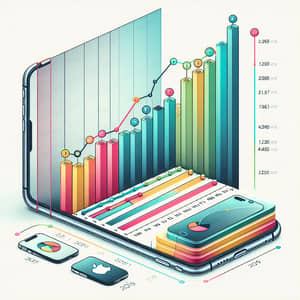 Colorful iPhone Sales Infographic: Trends & Growth Rates