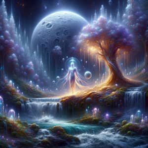 Enchanted Woodland Entity in Gem-like Hues | Neoclassical Fantasy Art