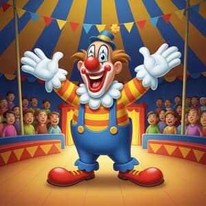 Colorful Cartoon Clown Fun