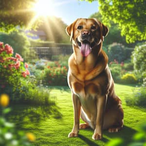 Labrador Retriever Dog - Playful Adult in Golden Fur