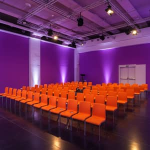 Modern Conference Hall with Vibrant Design