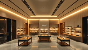 Luxury Shoe Showroom Lighting Design | Senza