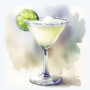 Refreshing Daiquiri de Limon Watercolor Art