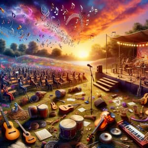 Experience Colorful Music Scene at Sunset