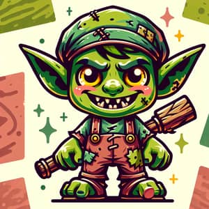 Playful Cartoon Goblin Vector Image - Friendly and Mischievous