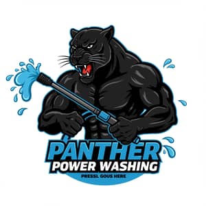 Panther Power Washing: Mascot Logo Design