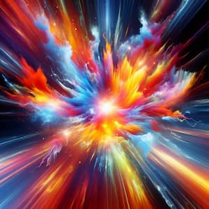 Vibrant Energy Burst: Intense Color Explosion