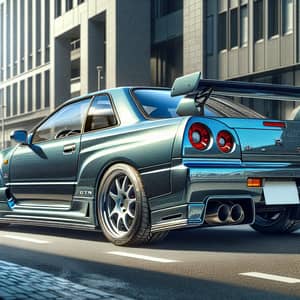 Skyline GTR R34 | Classic Sports Car in Metallic Blue