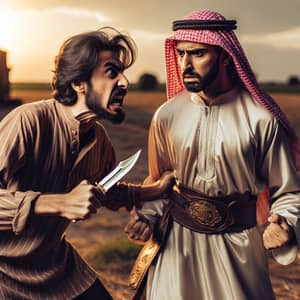 Cultural Clash: South Asian Farmer Confronts Nobleman