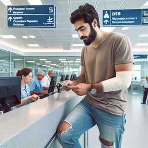 Hospital Payment Scene | Man Paying For Treatment