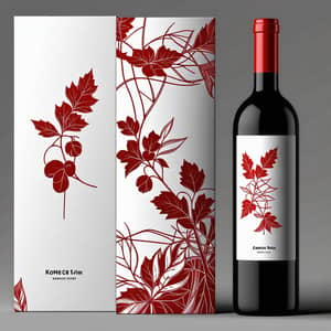 Elegant Red Wine Bottle & Box Package Design