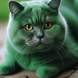 Unique Green Cat: A Rare Feline Wonder