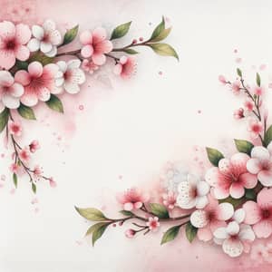 Watercolor Cherry Blossom Background Design