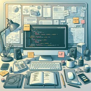 LinkedIn Banner for Frontend Developer Workspace