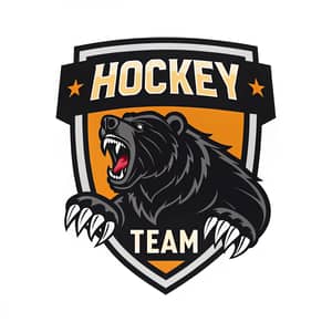 Hockey Team Logo: Fierce Black Bear