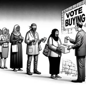 Vote Buying Exposed: An Editorial Cartoon Commentary