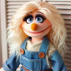 Adorable Muppet Style Rag-Doll Girl in Denim