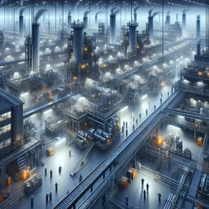 Factories and Machinery: Low-Pollution Industrial Scene