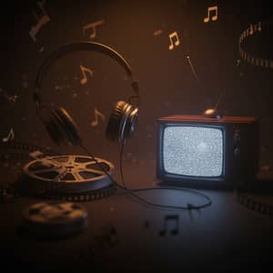 Cinematic Soft Collage of Film and Music
