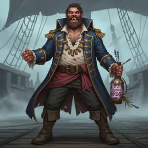 Rugged Sea Captain Portrait in Dark Fantasy