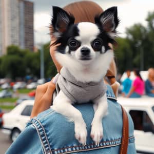 Adorable White Chihuahua with Black Spots