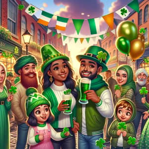 St. Patrick's Day Celebration on Decorated Street