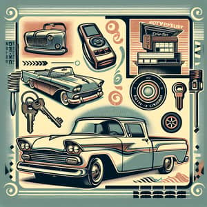 Retro Car Themed T-Shirt Design | Vintage 50s & 60s Style