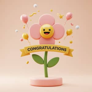 Celebration Flower Icon - Cheerful Designs