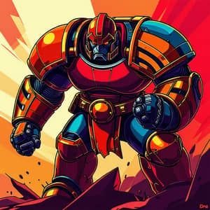 Juggernaut Dota 2 Art: Armored Warrior Strike Pose Esports-Inspired