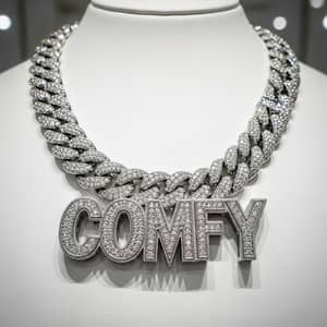 Sparkling Cuban Link Chain with 'COMFY' Design