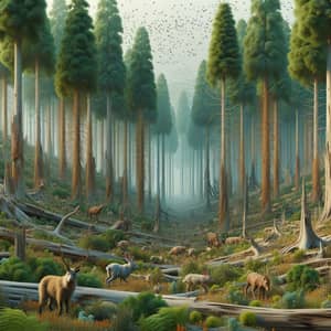 3D Disease Outbreak in Lush Forest | Illustration