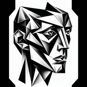 Cubist-Inspired Abstract Face Art Print