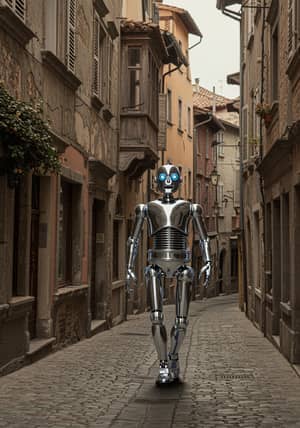 Robot Walking in Historic Town: A Unique Perspective