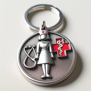 Nursing Profession Keychain | Healthcare Symbol Key Ring