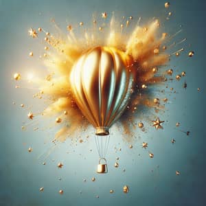 Golden Balloon Bursting - Spectacular Explosion